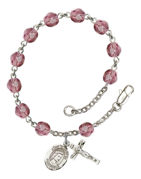 St. Elizabeth of Hungary Rosary Bracelet With 6MM Fire Polished Beads (RB6000AMS9033)
