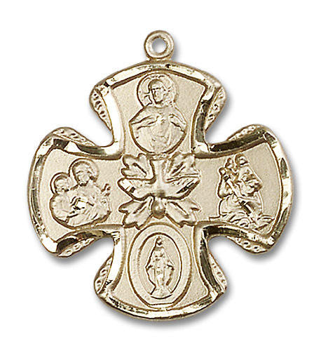 5-Way Medal - 14kt Gold Pendant 2 Sizes