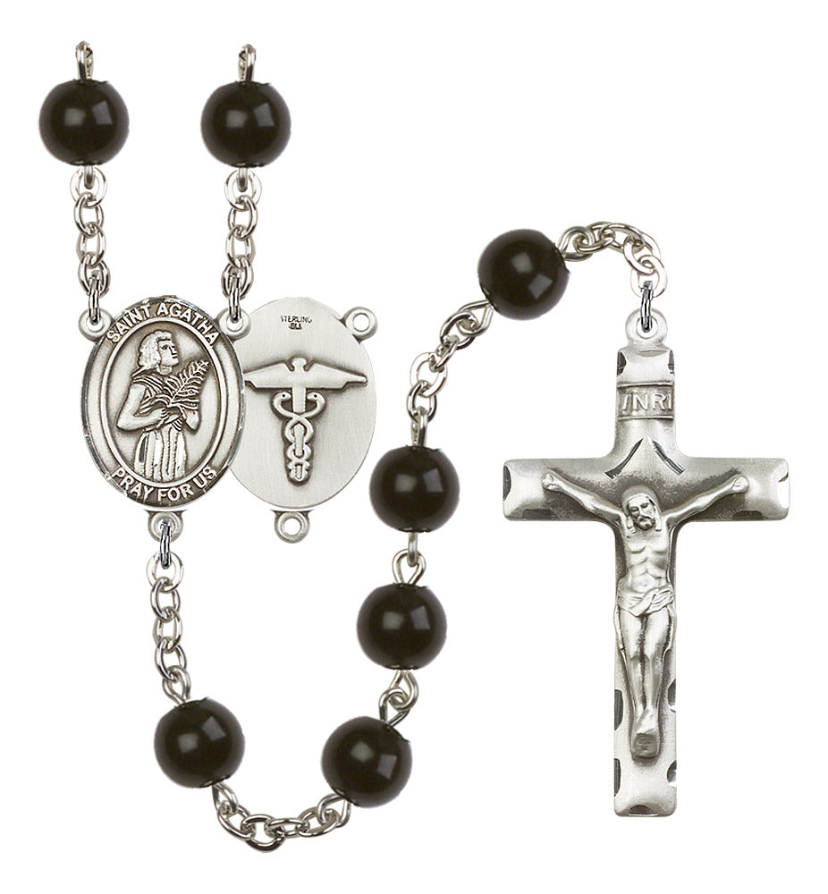 St. Agatha/Nurse Rosary - 6 Bead Options (8003SS9)