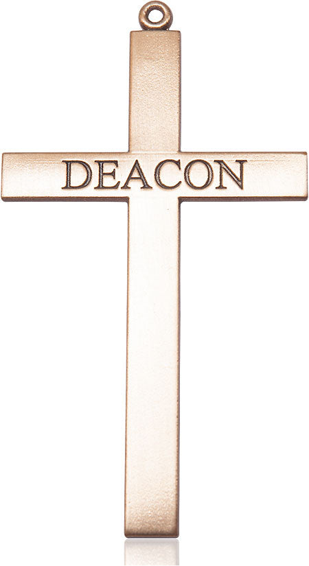 Oversized Gold Deacon Cross Pendant