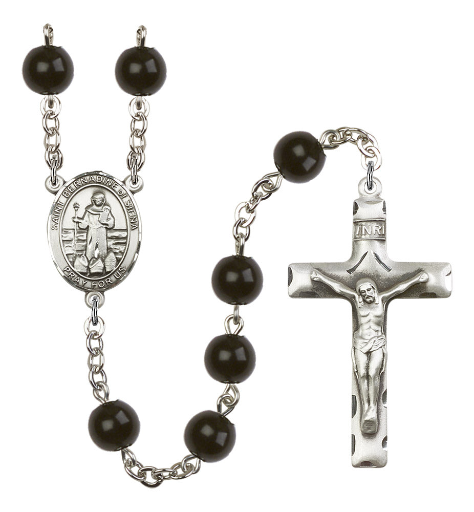 St. Bernadine of Sienna Rosary - 6 Bead Options (8387SS)