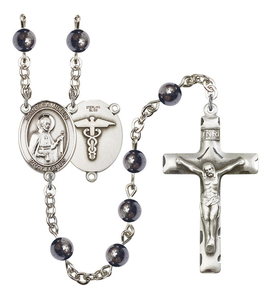 St. Camillus Nurse Rosary - 6 Bead Options (8019SS9)