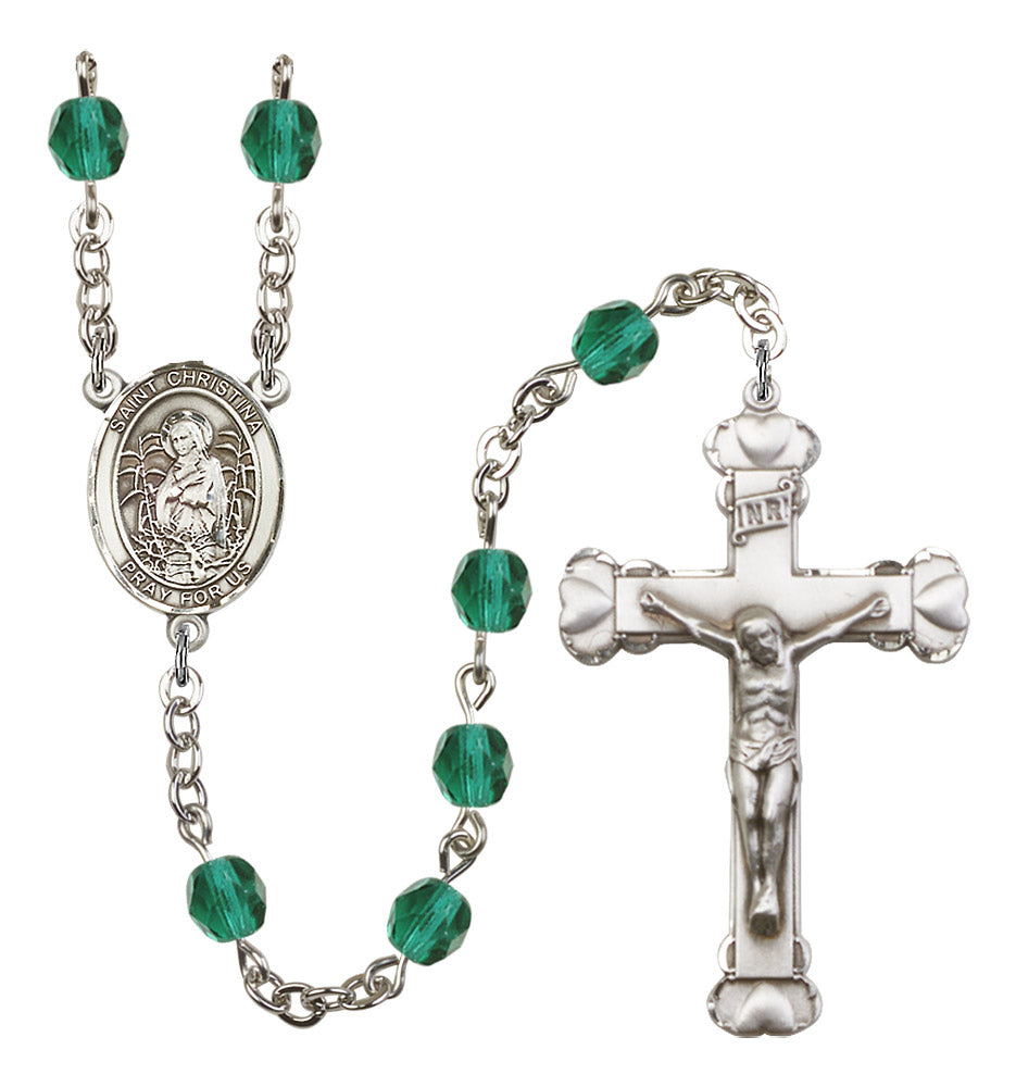 St. Christina The Astonishing Rosary - 6MM Fire Polished Beads (8320SS)