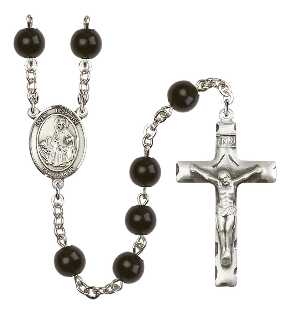 St. Dymphna Rosary - 6 Bead Options (8032SS)