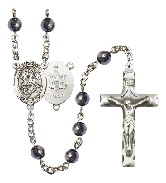 St. George / Army Rosary - 6 Bead Options (8040SS2)