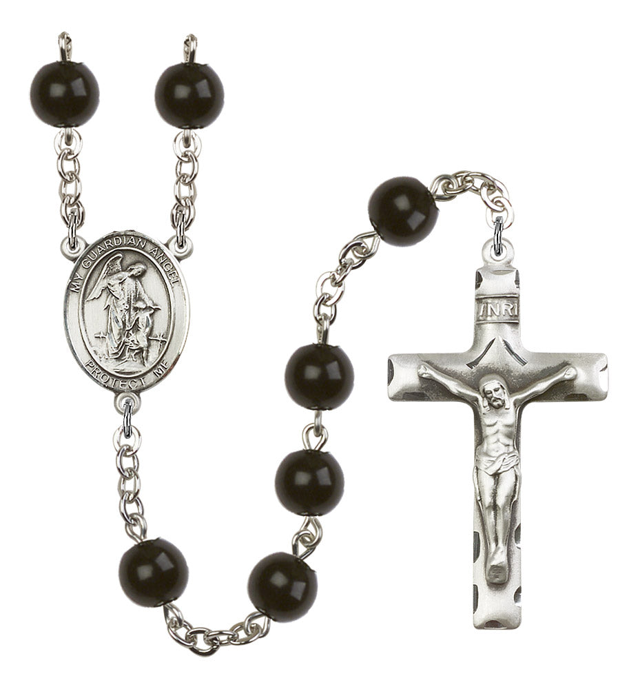 Guardian Angel with Child Rosary - 6 Bead Options (8118SS)