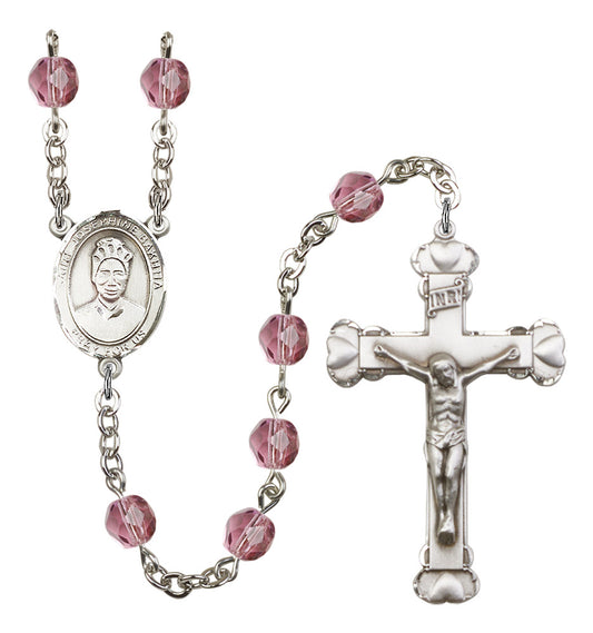 St. Josephine Bakhita Rosary - 6MM Fire Polished Beads (8360SS)