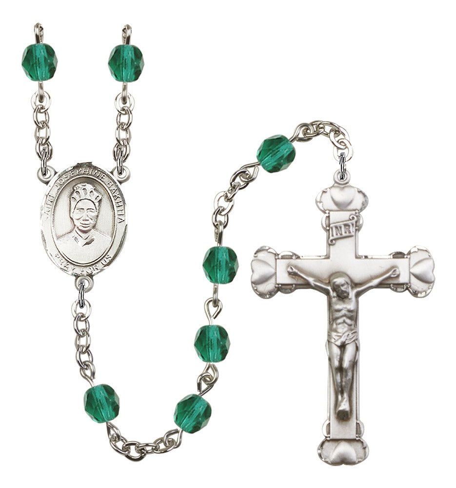 St. Josephine Bakhita Rosary - 6MM Fire Polished Beads (8360SS)