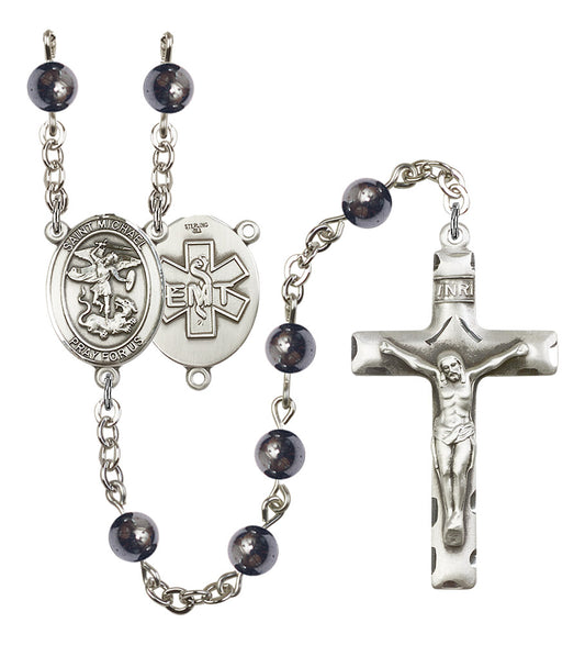 St. Michael / EMT Rosary - 6 Bead Options (8076SS10)