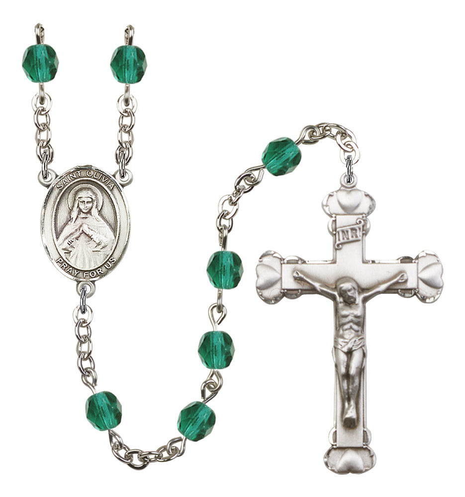 St. Olivia Rosary - 6MM Fire Polished Beads (8312SS)
