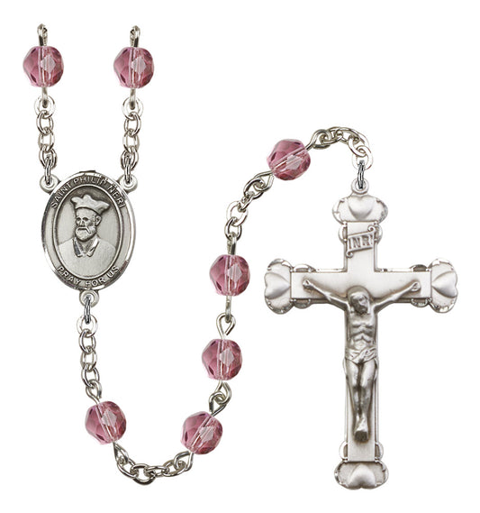 St. Philip Neri Rosary - 6MM Fire Polished Beads (8369SS)