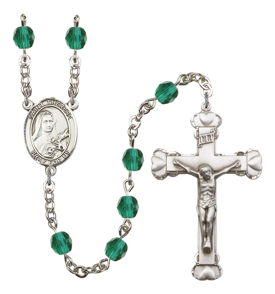 St. Therese of Lisieux Rosary - 6MM Fire Polished Beads (8210SS)