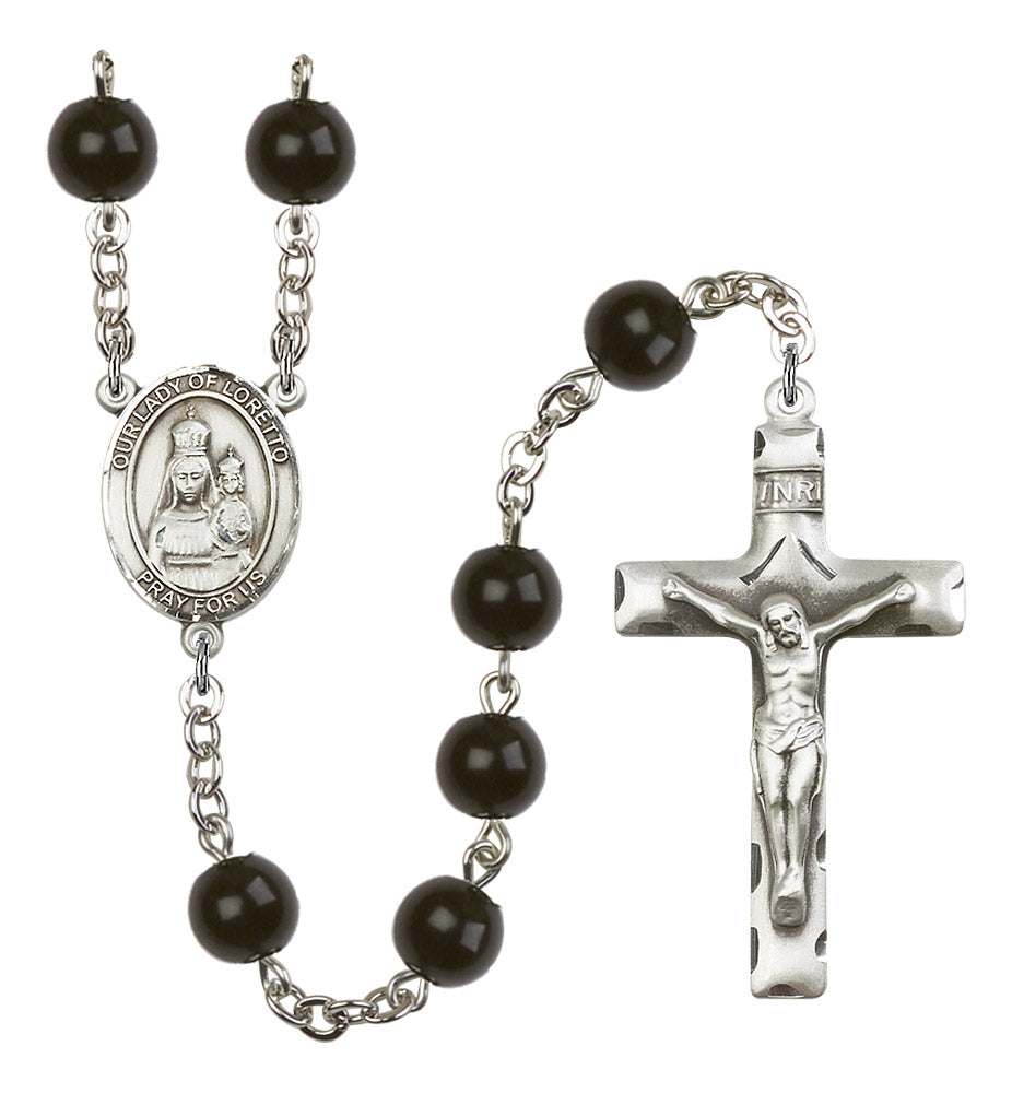 Our Lady of Loretto Rosary - 6 Bead Options (8082SS)