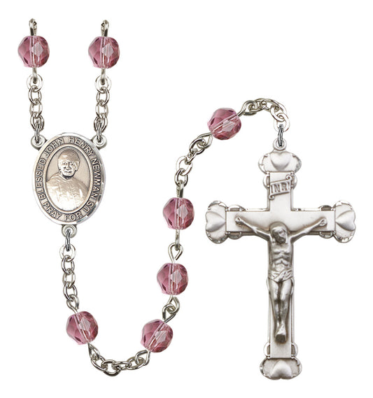 St. John Henry Newman Rosary - 6MM Fire Polished Beads (8423SS)