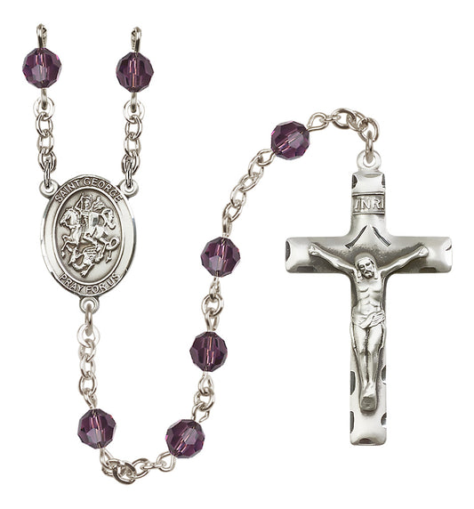 St. George Sterling Silver Rosary - 10 Color Options (8040/0644)
