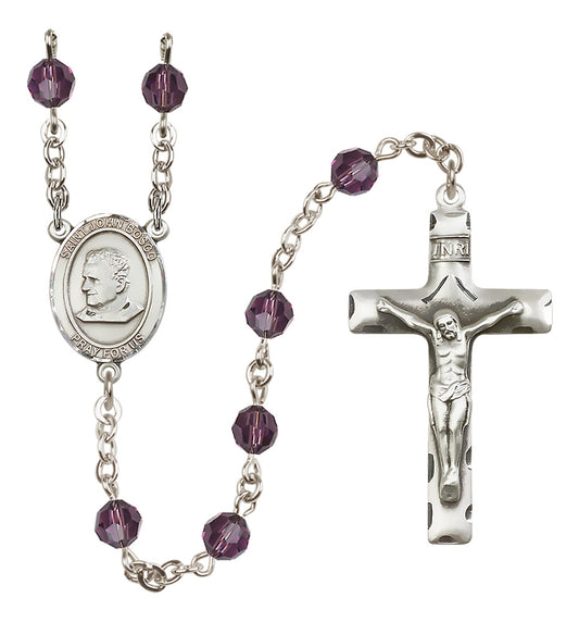 St. John Bosco Sterling Silver Rosary - 10 Color Options (8055/0644)
