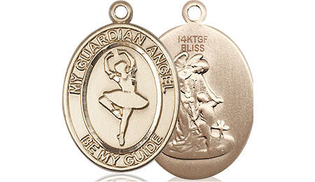Gold Guardian Angel Dancer Medal