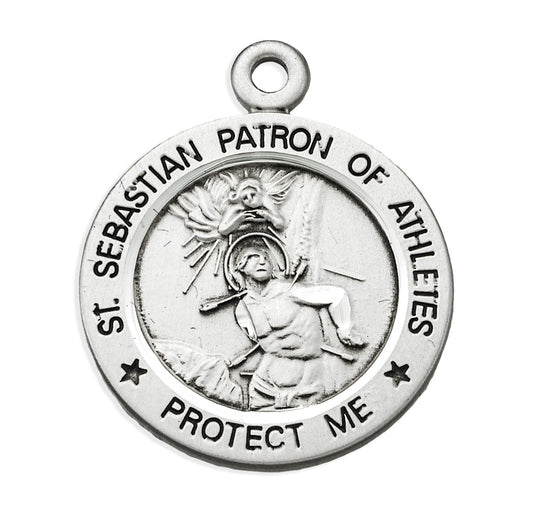 Front of St. Sebastian Baseball Pendant