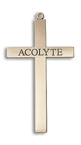 Acolyte Cross Pendant - 14kt Gold 2 5/8 x 1 3/8 5957