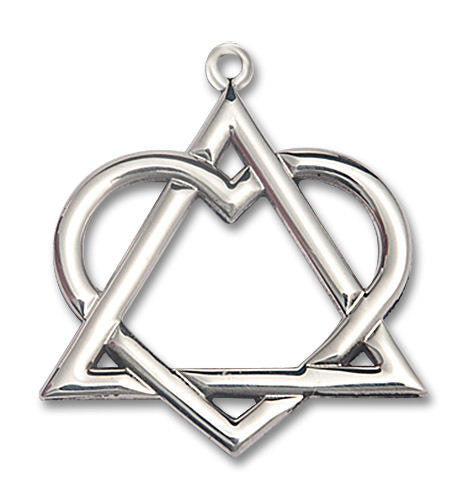 Adoption Heart Pendant - Sterling Silver 1 1/8 x 1 6210SS