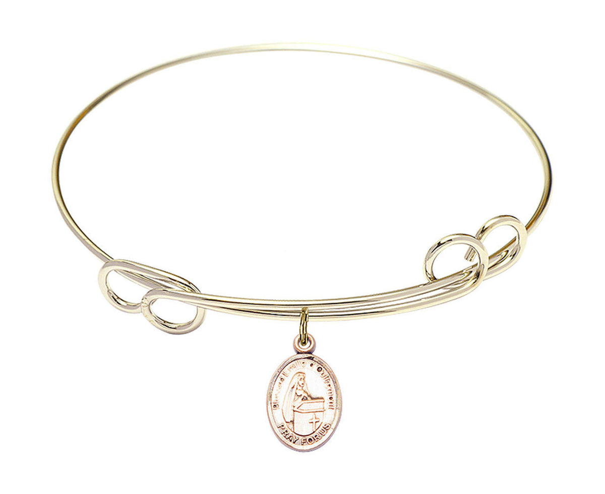 Blessed Emilee Doultremont Double Loop Bangle Bracelet - Gold-Filled Charm 9390GF
