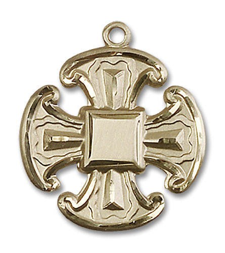 Canterbury Large Cross Pendant - 14kt Gold 1 x 7/8 6067