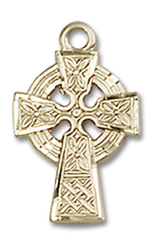 Celtic Cross Pendant Charm - 14kt Gold 4133