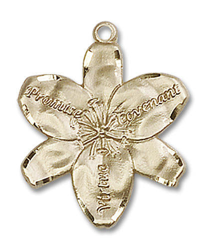 Chastity Flower Pendant - 14kt Gold 2 Sizes
