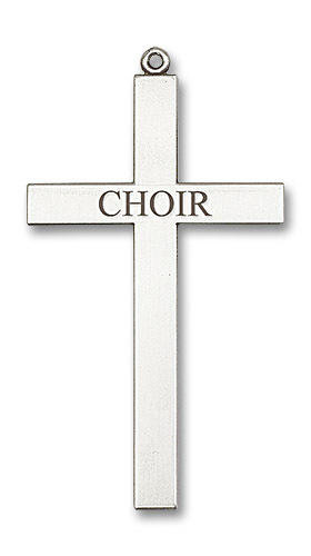 Choir Cross Pendant - Sterling Silver 2 5/8 x 1 3/8 5959SS