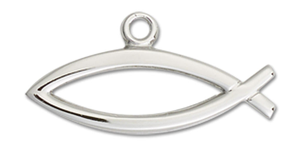 Christian Fish Pendant - Sterling Silver 4250SS