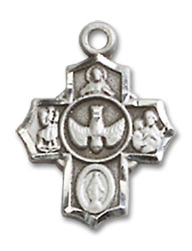 Confirmation 5-Way Medal Charm - Sterling Silver Pendant 3190SS