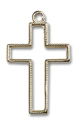 Cut Out Cross Pendant - 14kt Gold 7/8 x 1/2 1708
