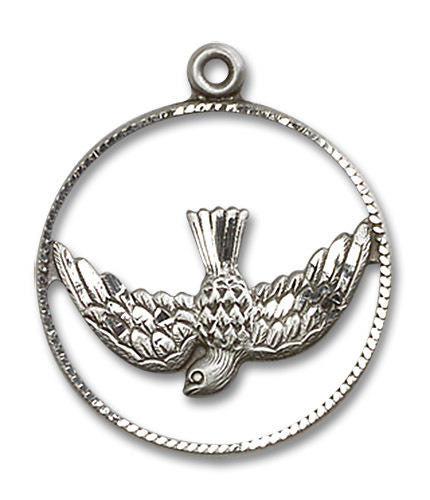 Cut Out Holy Spirit Dove Pendant - Sterling Silver 1 x 7/8 4218SS