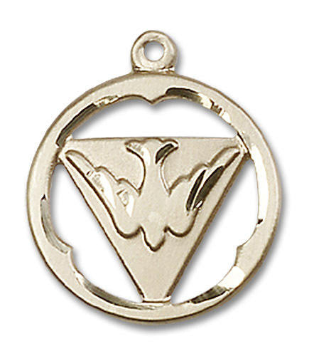 Cut Out Holy Spirit Pendant - 14kt Gold 3/4 x 5/8 4224