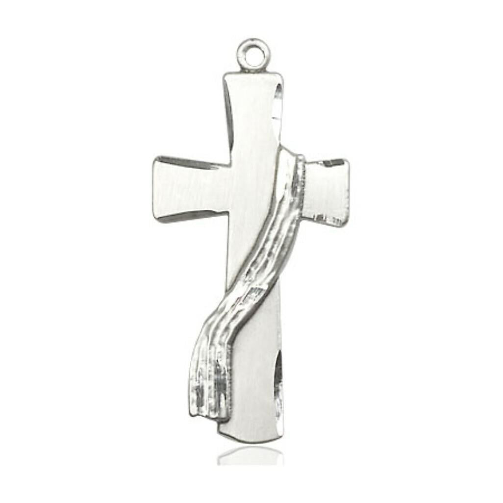 Deacon Large Cross Pendant - Sterling Silver 1 1/8 x 1/2 6035SS