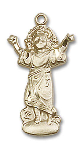 Divino Nino Figurine Pendant - 14kt Gold 3/4 x 3/8 0829