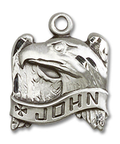 Eagle of St John Pendant - Sterling Silver 5/8 x 1/2 4213SS