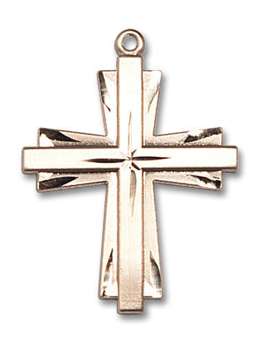 Embellished Cross Pendant - 14kt Gold 2 Sizes