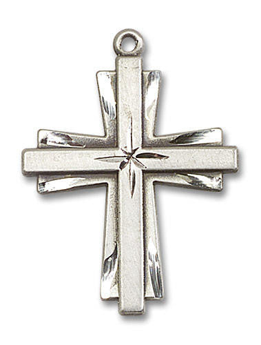 Embellished Cross Pendant - Sterling Silver 2 Sizes