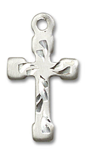 Embellished Cross Pendant - Sterling Silver 5/8 x 3/8 2519SS