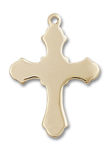 Embellished Flat Cross Pendant - 14kt Gold 7/8 x 5/8 60361