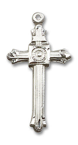 Embellished Large Cross Pendant - Sterling Silver 1 1/8 x 1/2 6005SS