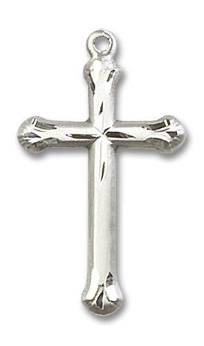 Embellished Large Cross Pendant - Sterling Silver 1 x 5/8 6022SS