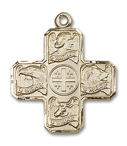 Evangelist Medal - 14kt Gold 7/8 x 3/4 Pendant 4214