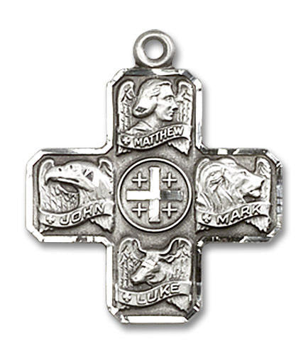 Evangelist Medal - Sterling Silver 7/8 x 3/4 Pendant 4214SS