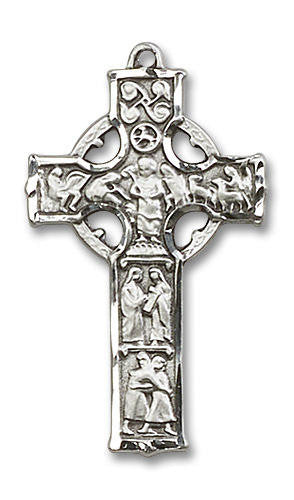 Extra Large Celtic Cross Pendant - Sterling Silver 1 3/8 x 3/4 5439SS