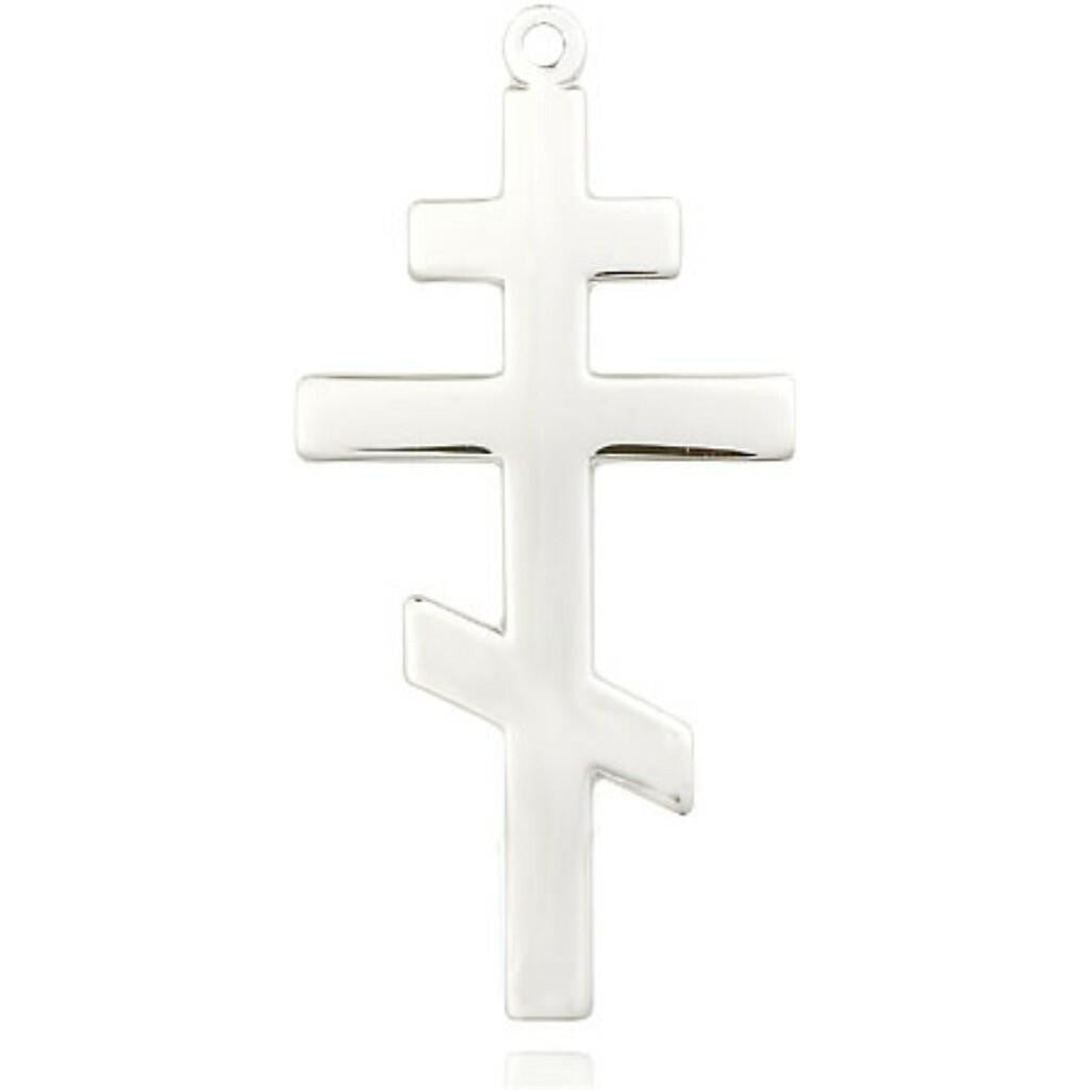 Extra Large Orthodox Cross Pendant - Sterling Silver 1 3/8 x 5/8 0241SS