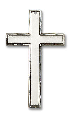 Extra Large Simple Cross Pendant - Sterling Silver 1 3/4 x 1 5736SS