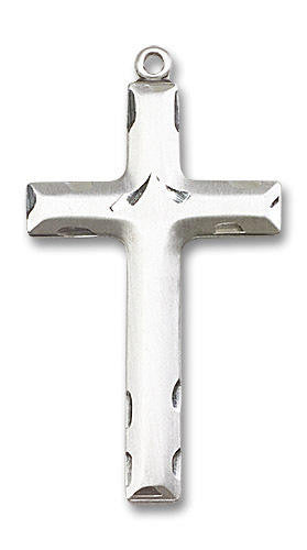 Extra Large Simple Cross Pendant - Sterling Silver 1 5/8 x 7/8 0644YSS