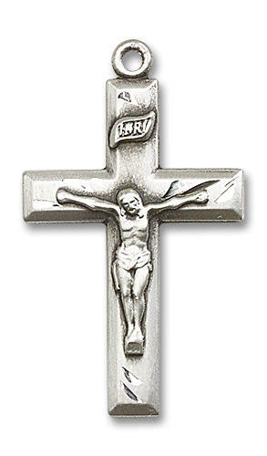 Extra Large Simple Crucifix Pendant - Sterling Silver 1 3/8 x 3/4 2186SS